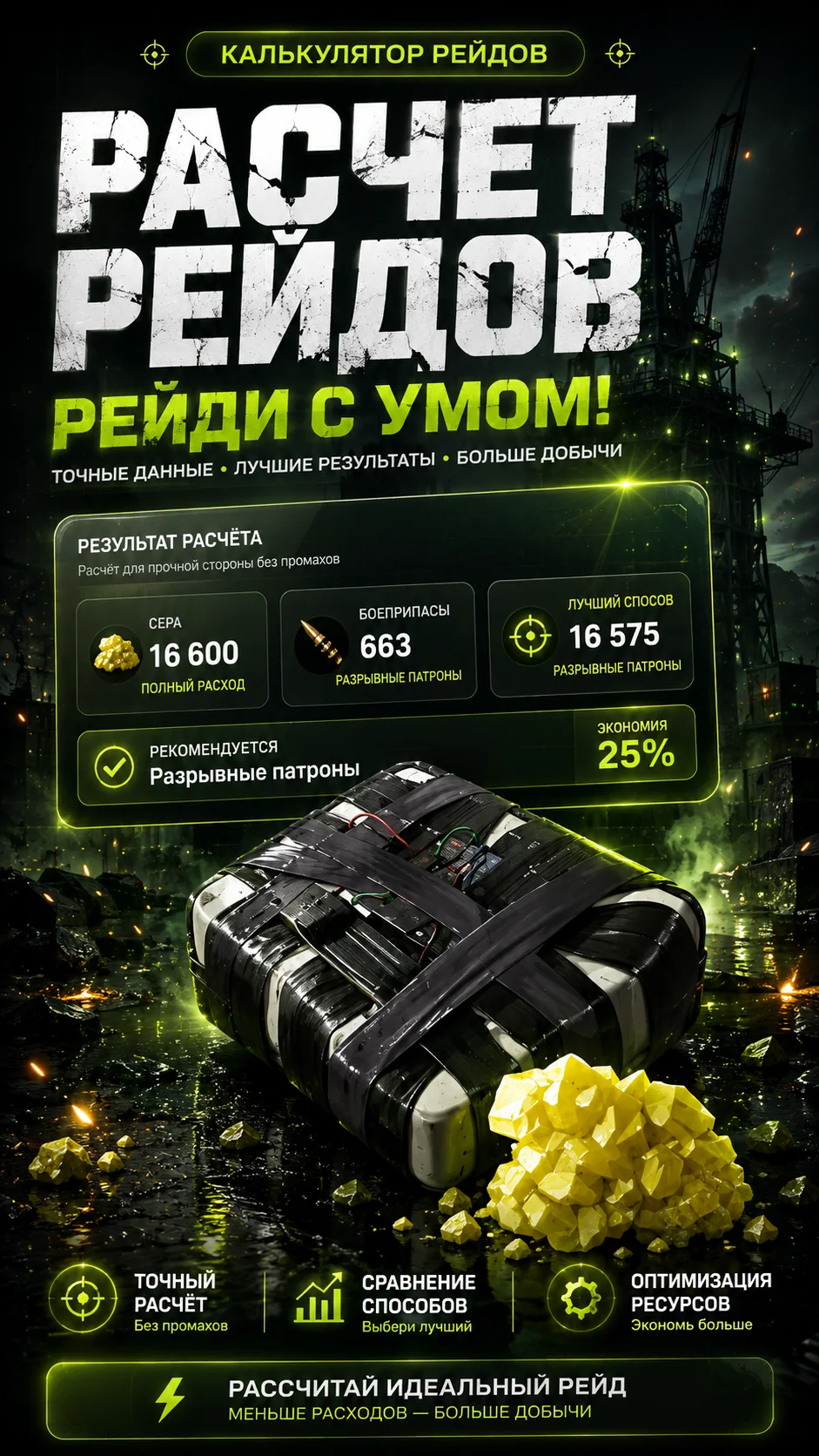 Расчёт рейдов